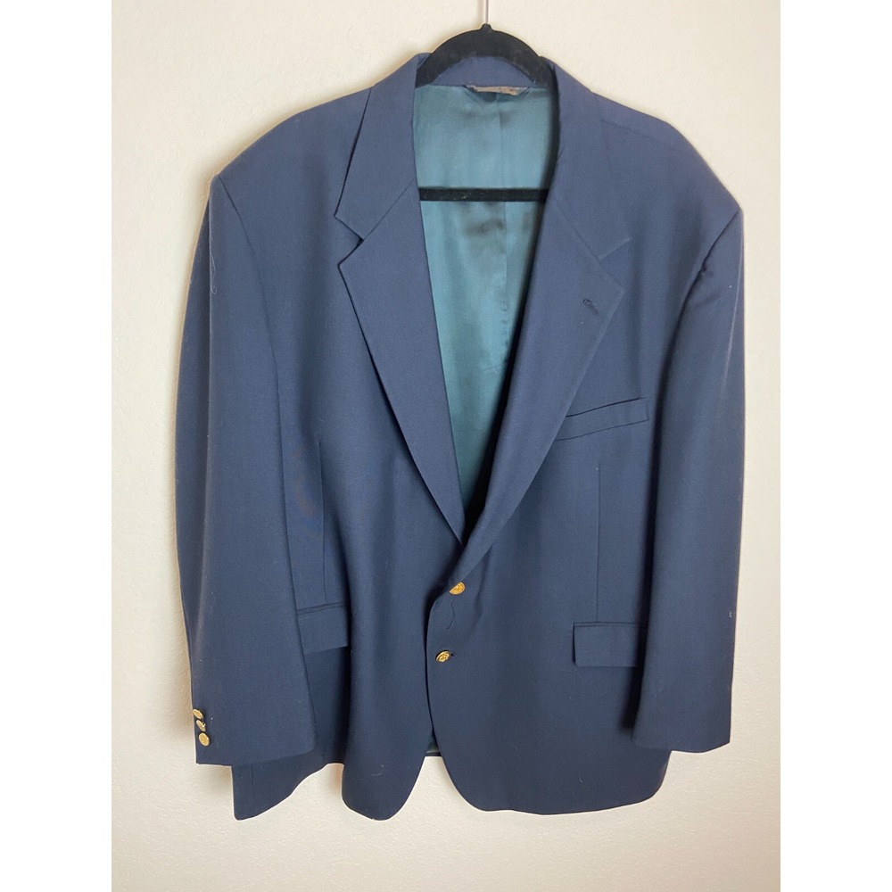 Botany Five Hundred 500 Mens Suit Blue 2-Button Long Sleeve Solid